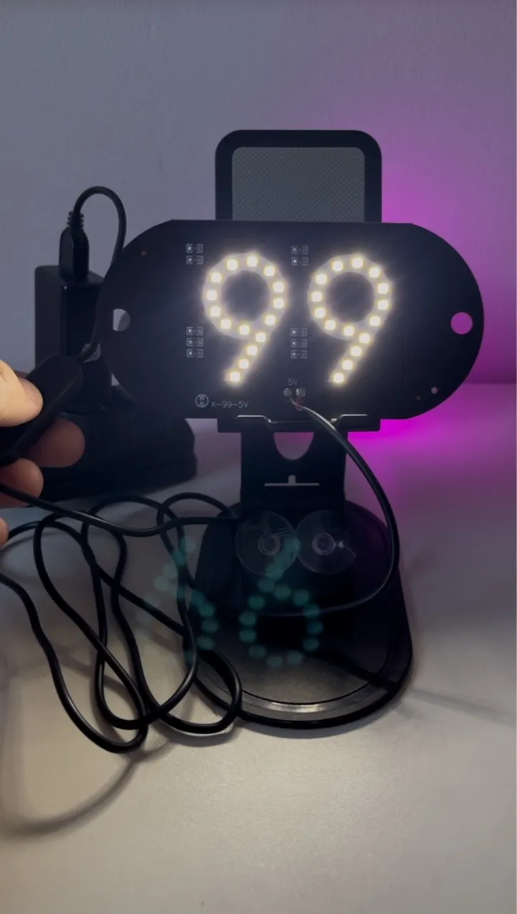 Placa Carro Led Motorista Aplicativo 99
