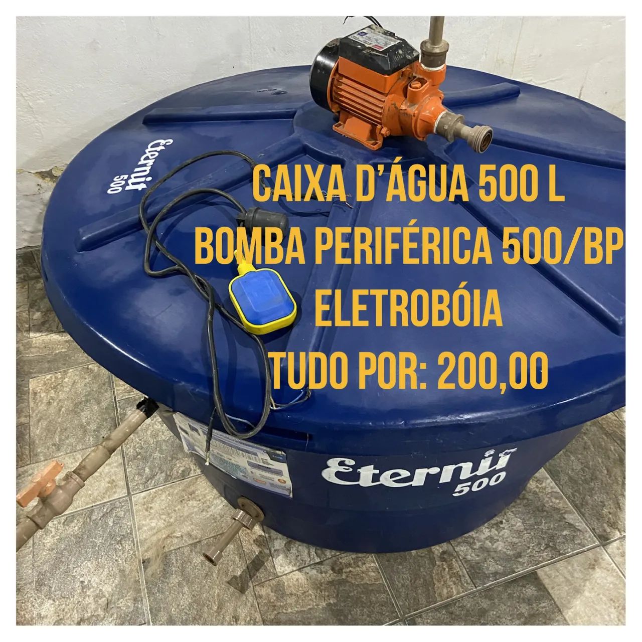 Caixa d? água + bomba + eletrobóia64961591854978120
