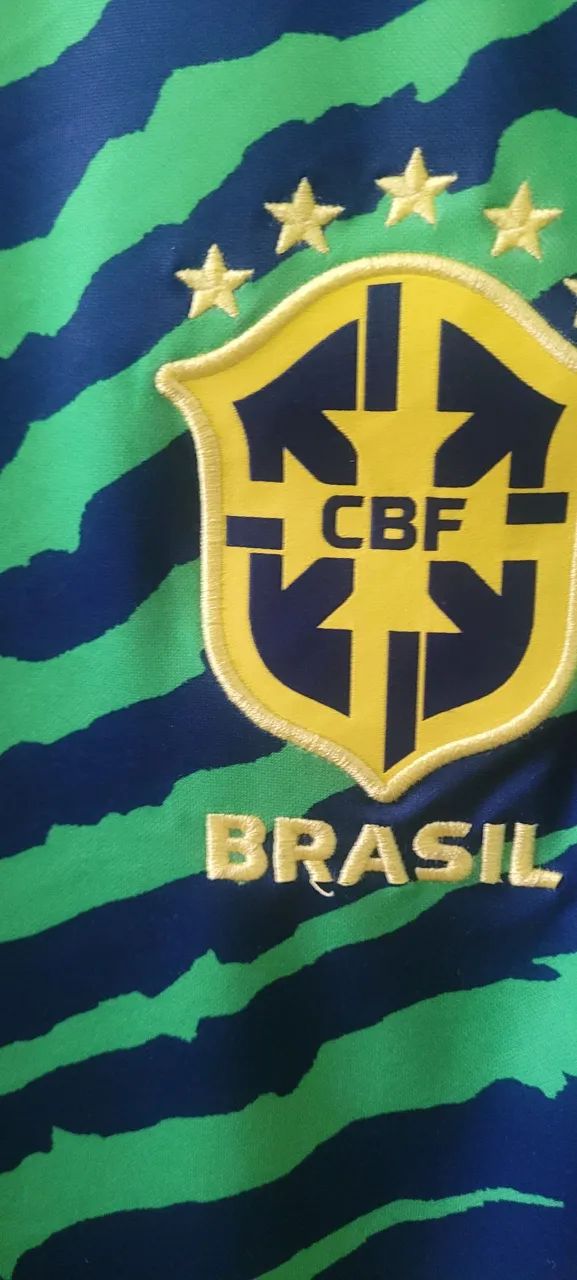Camisa Brasil 2023 - Verde e Azul - Foto 2