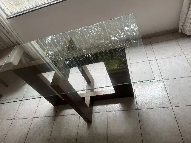 Rectangular Dining Table – Glass Top and MDF Legs64739714049154120