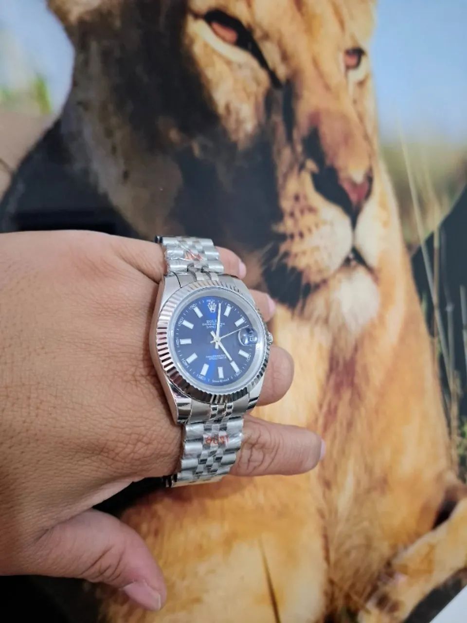 Relógio ROLEX Datejust Automático - Mostrador Azul Pulseira Jubileu - Foto 3