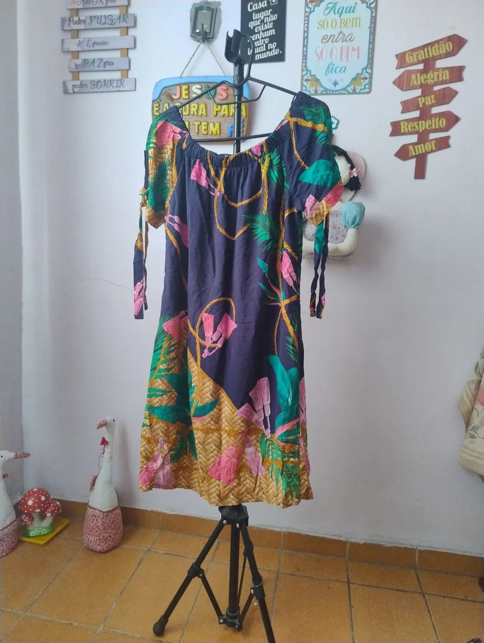 VESTIDO ESTAMPADO SOLTINHO M/P - Foto 2