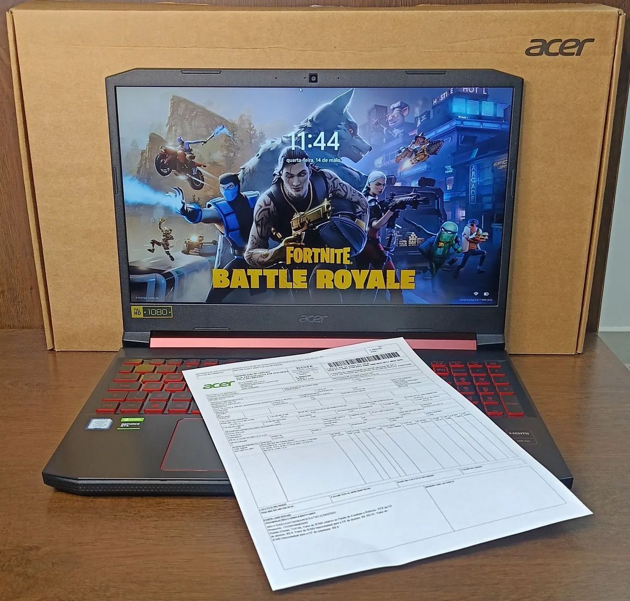 Not Acer Nitro 5, Novin,Ac Cart, i5H, GTX 1650 4GB,16GB,SSD Nvme 256+HD 1Tb, Wi-Fi 5GHz