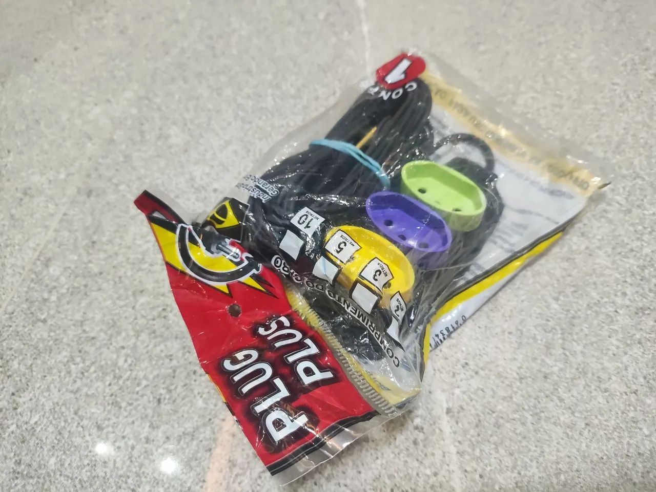 Extensão Elétrica 5 metros Plug Plus com Tomadas Coloridas - Foto 2