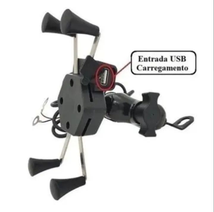 Suporte para celular com carregador USB