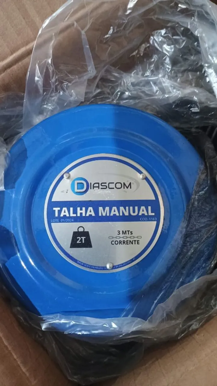 Talha Manual 2T Diascom - 3 metros corrente