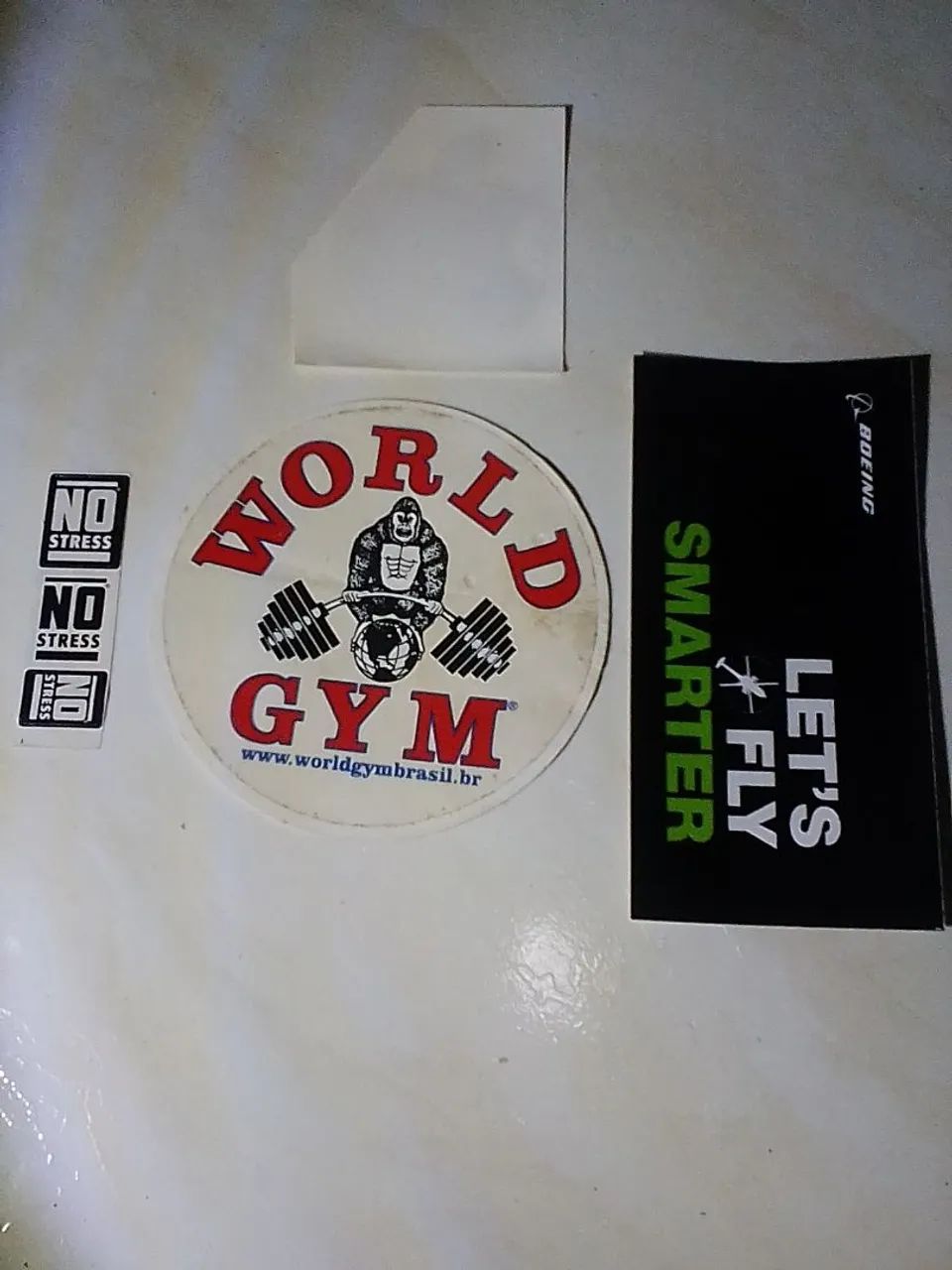 Kit conjunto de adesivos boeing workd gym maçã Apple 