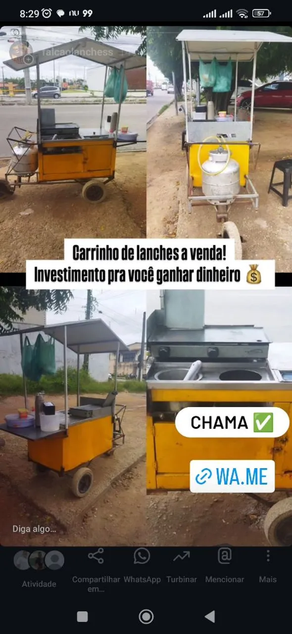 Carrinho de Lanches Completo - Oportunidade de Negócio!