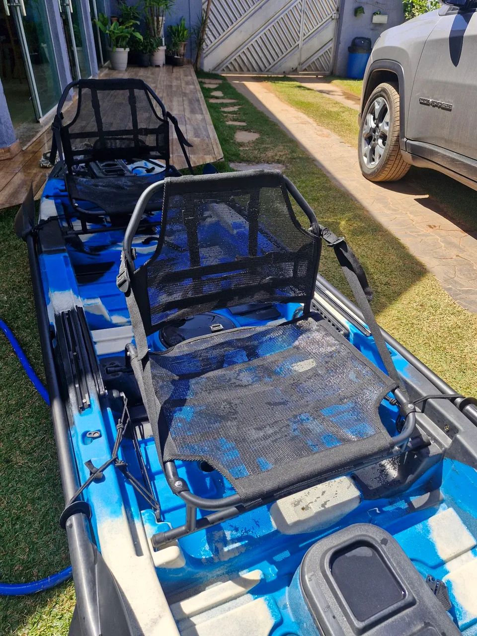 Caiaque Hidro2Eko Caiman 135 Azul Camuflado - Foto 3