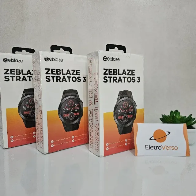 Zeblaze Stratos 3 Smartwatch com GPS Integrado - NOVO