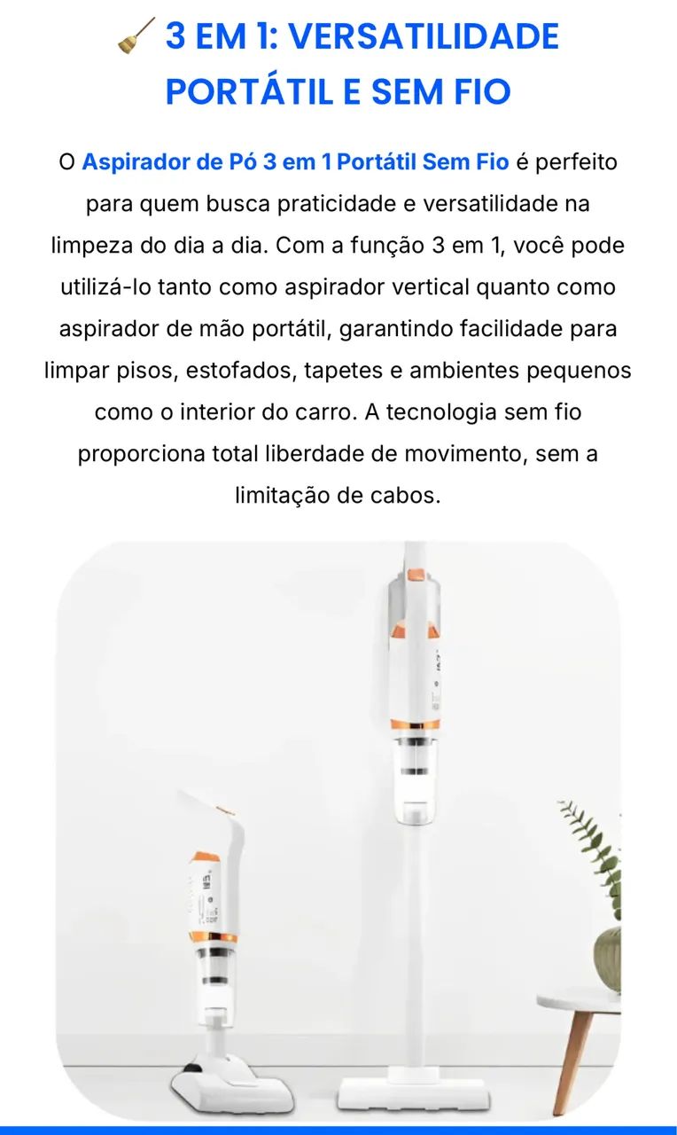 Aspirador sem de pó fio - Foto 4