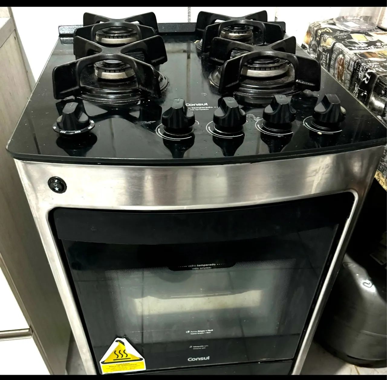 Fogão 4 Bocas Cônsul - Tampa Vidro