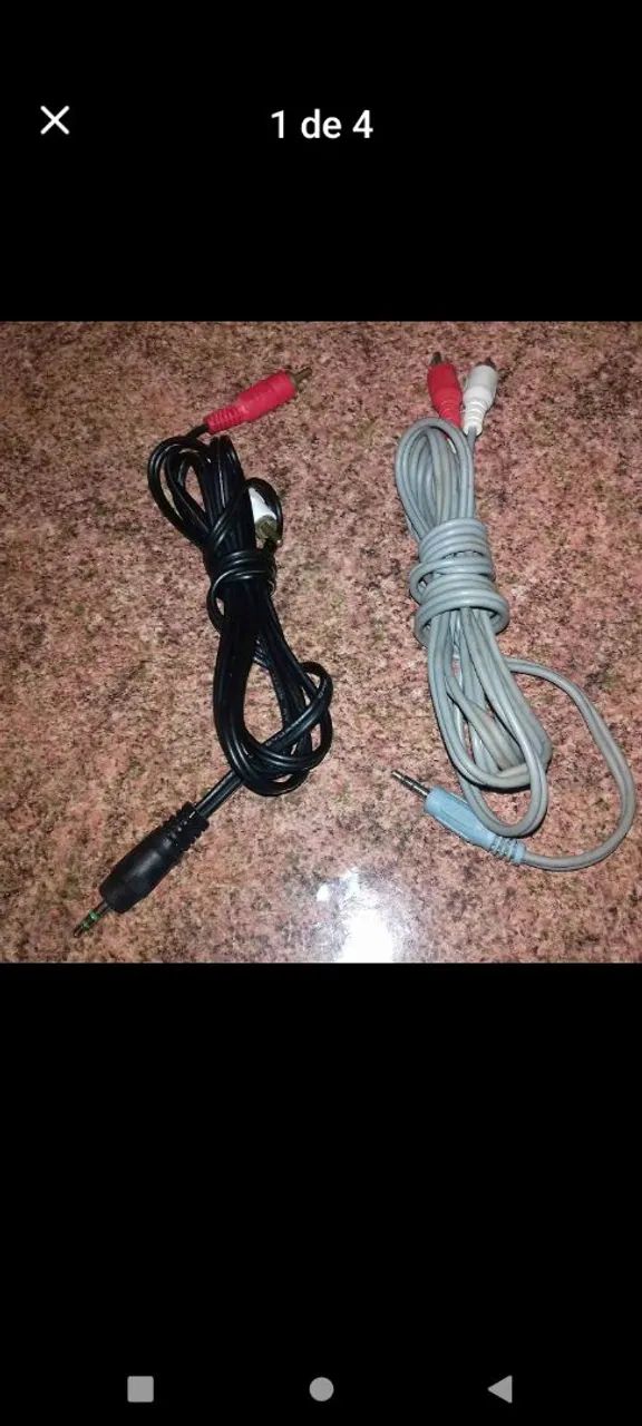 Cabos RCA/P2 para TVs e DVDs. Novos 