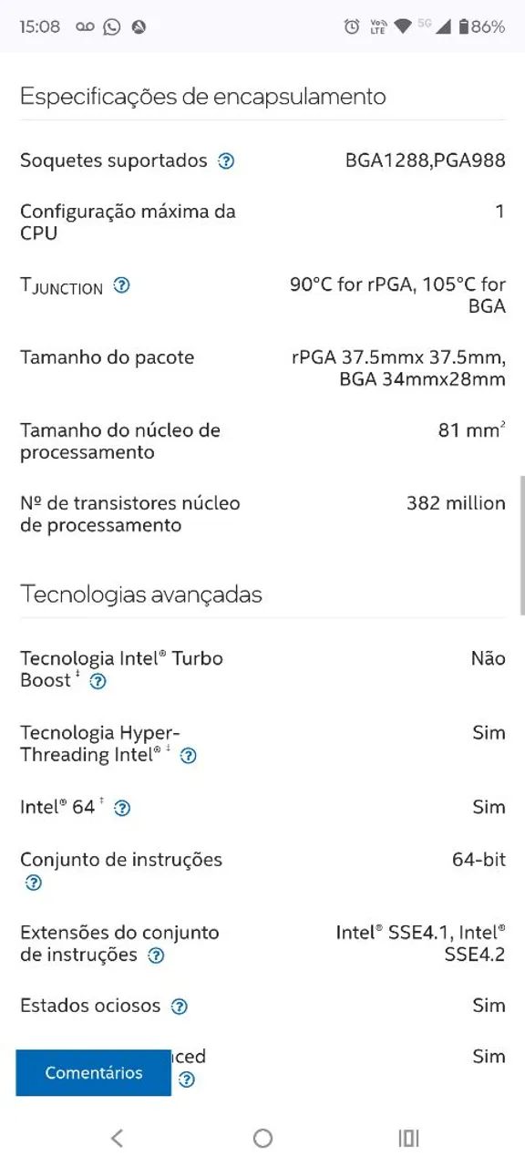 Processador Intel Core i3 350M - Foto 5