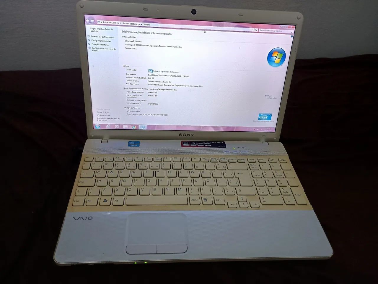 Notebook VAIO - Intel Core i3 - 8GB RAM