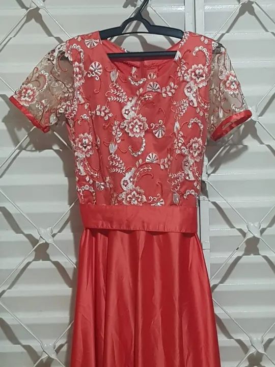 Vestido de festa madrinha laranja salmão   - Foto 2