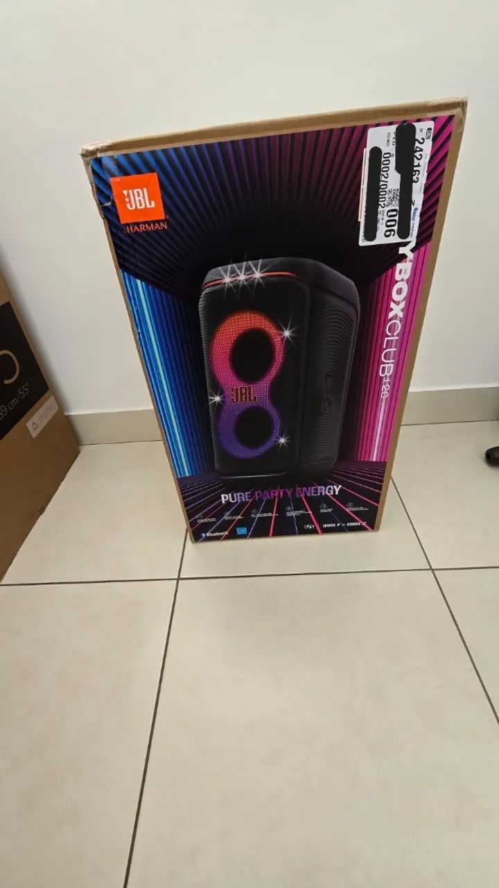 Caixa de Som JBL Partybox 120 com 160W RMS, Bluetooth 5.4 - Nova! Lacrada!