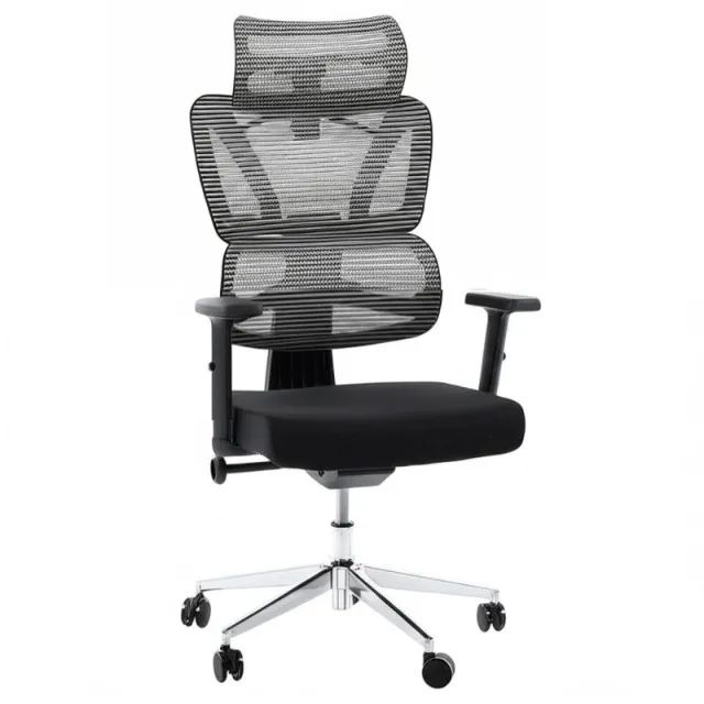 Cadeira Escritório Presidente Tela ÉDON Cor Preto Conforto Ergonômico Modelo 30066