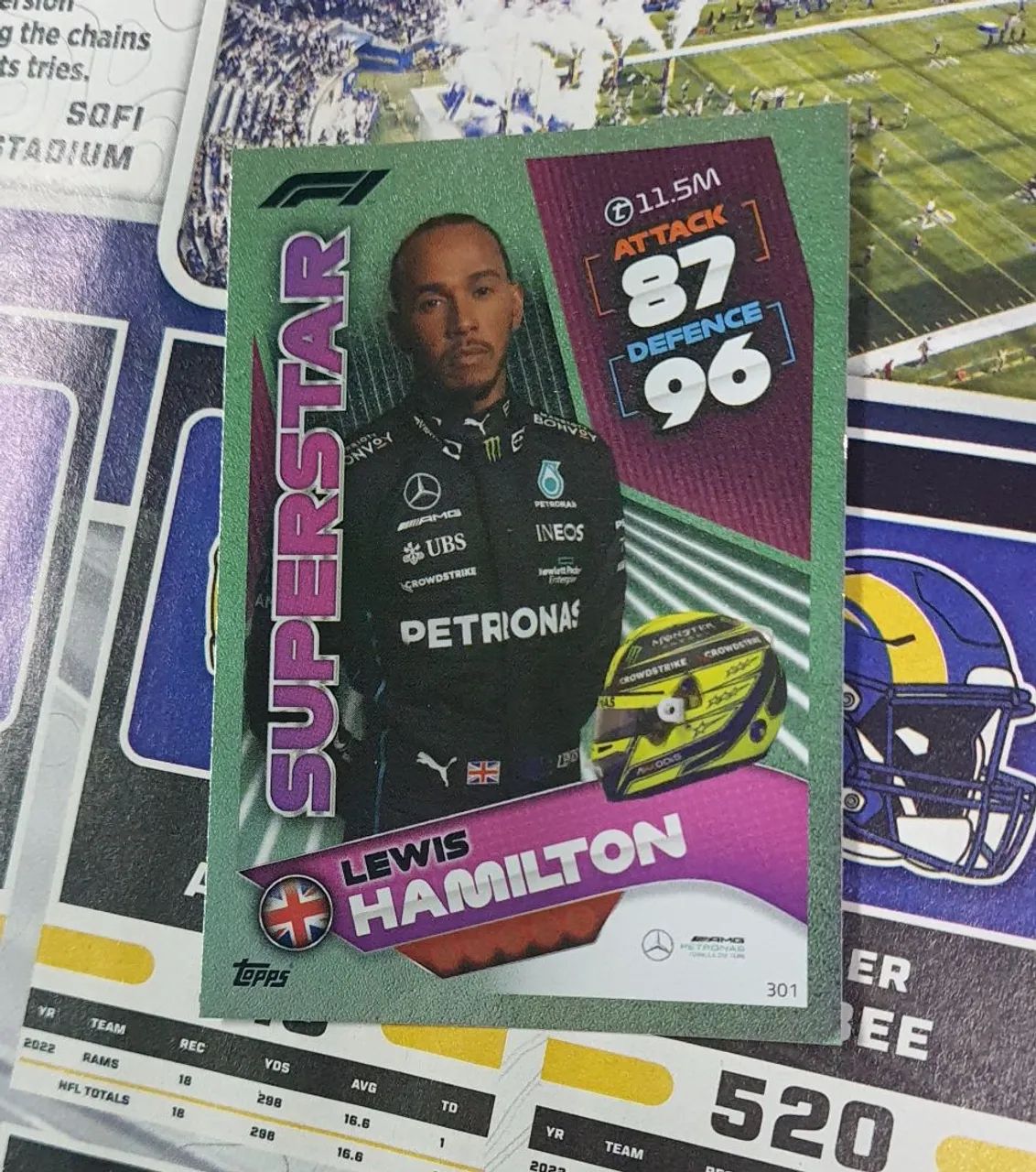 Card Hamilton Prata Topps Superstars 