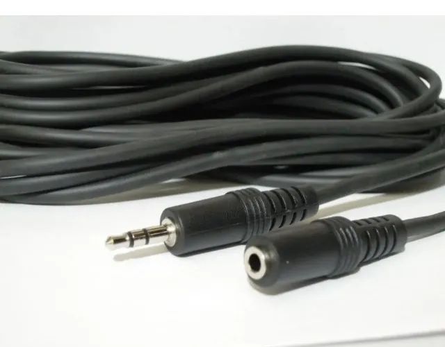 Cabo Extensor Extensão Fone ouvido P2 Macho X Femea 5 Metros - Foto 4