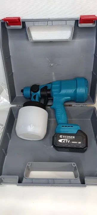 Pistola de pintura a bateria 21v + maleta - Foto 2