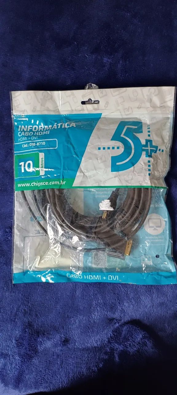 Cabo Conversor HDMI Macho X DVI-D 24+1 Macho, 10 Metros (Dvi-d M X Hdmi M)