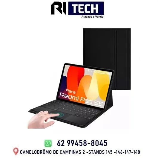 Capa Com Teclado Touchpad Sem Fio Para Redmi Pad Se 11'' Polegadas