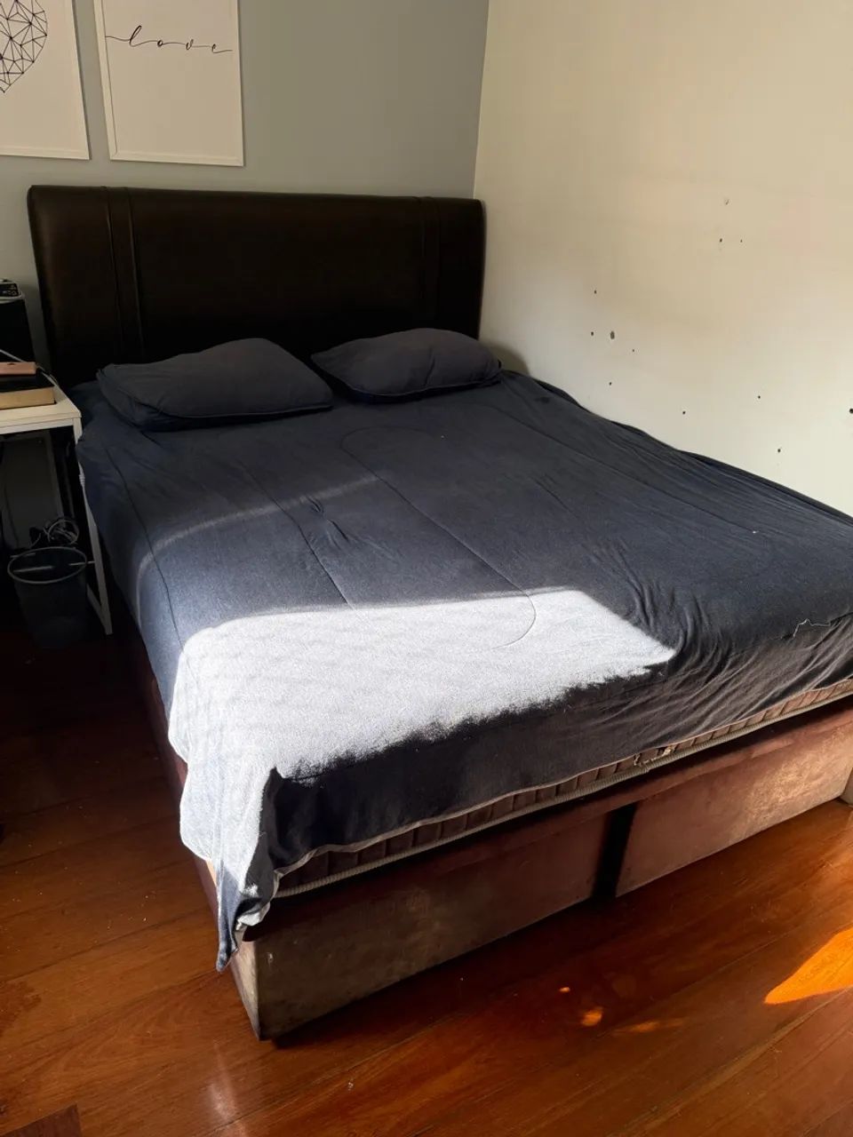 Cama Box Queen Ortobom Absolut + Baú + Cabeceira