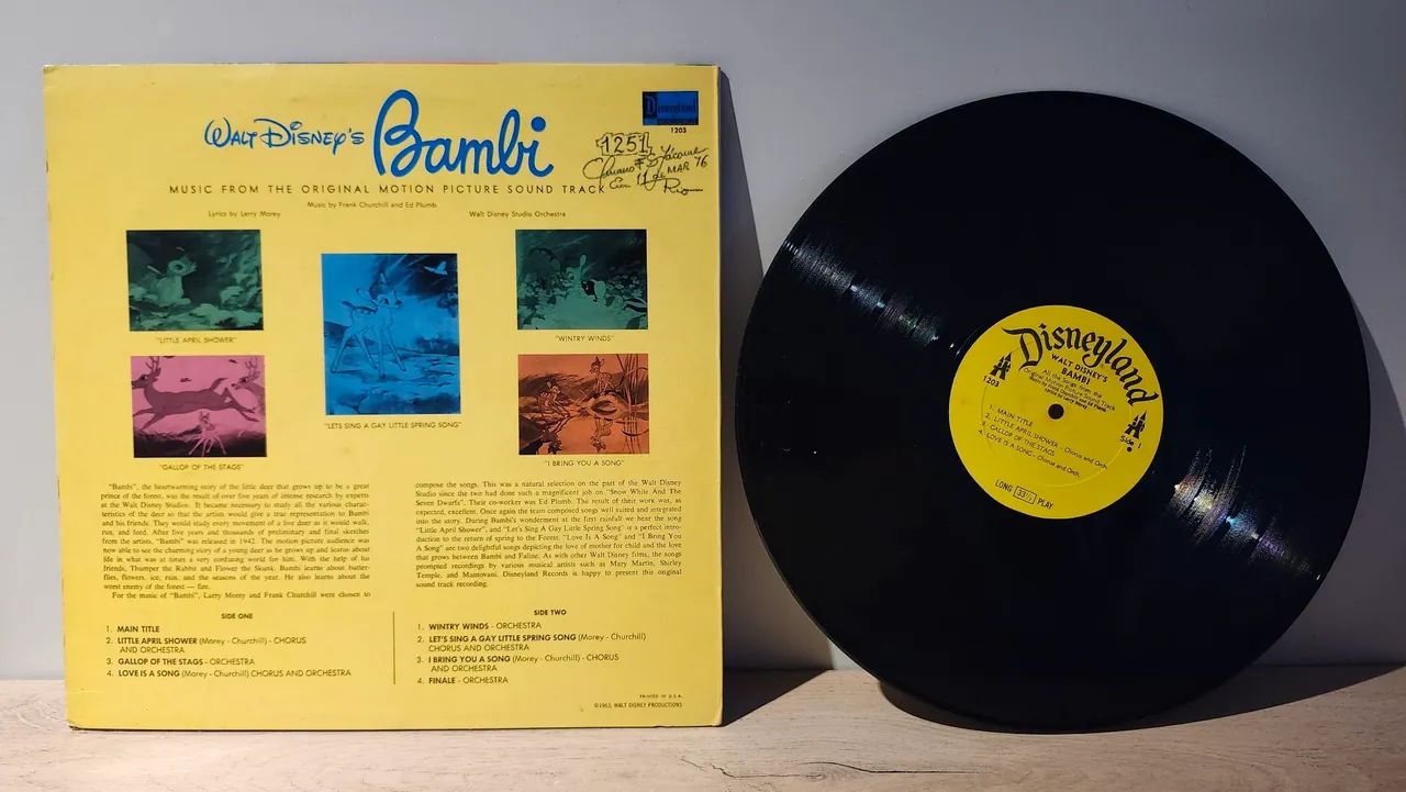 Disco de Vinil Bambi - Walt Disney - Foto 2