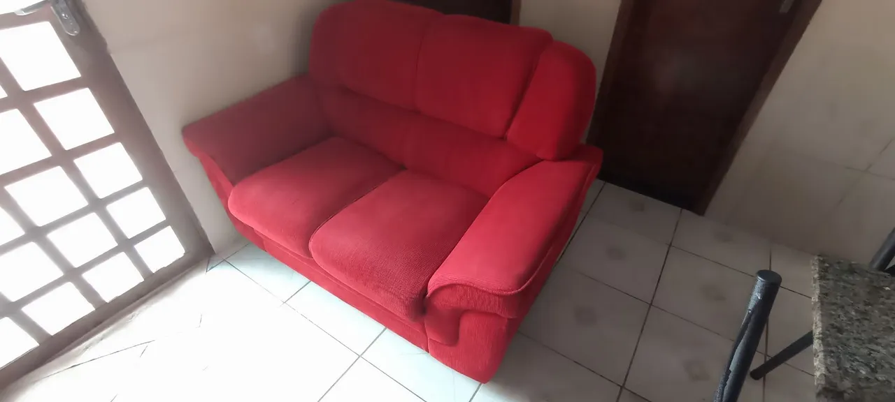 Sofá 2 Lugares Vermelho