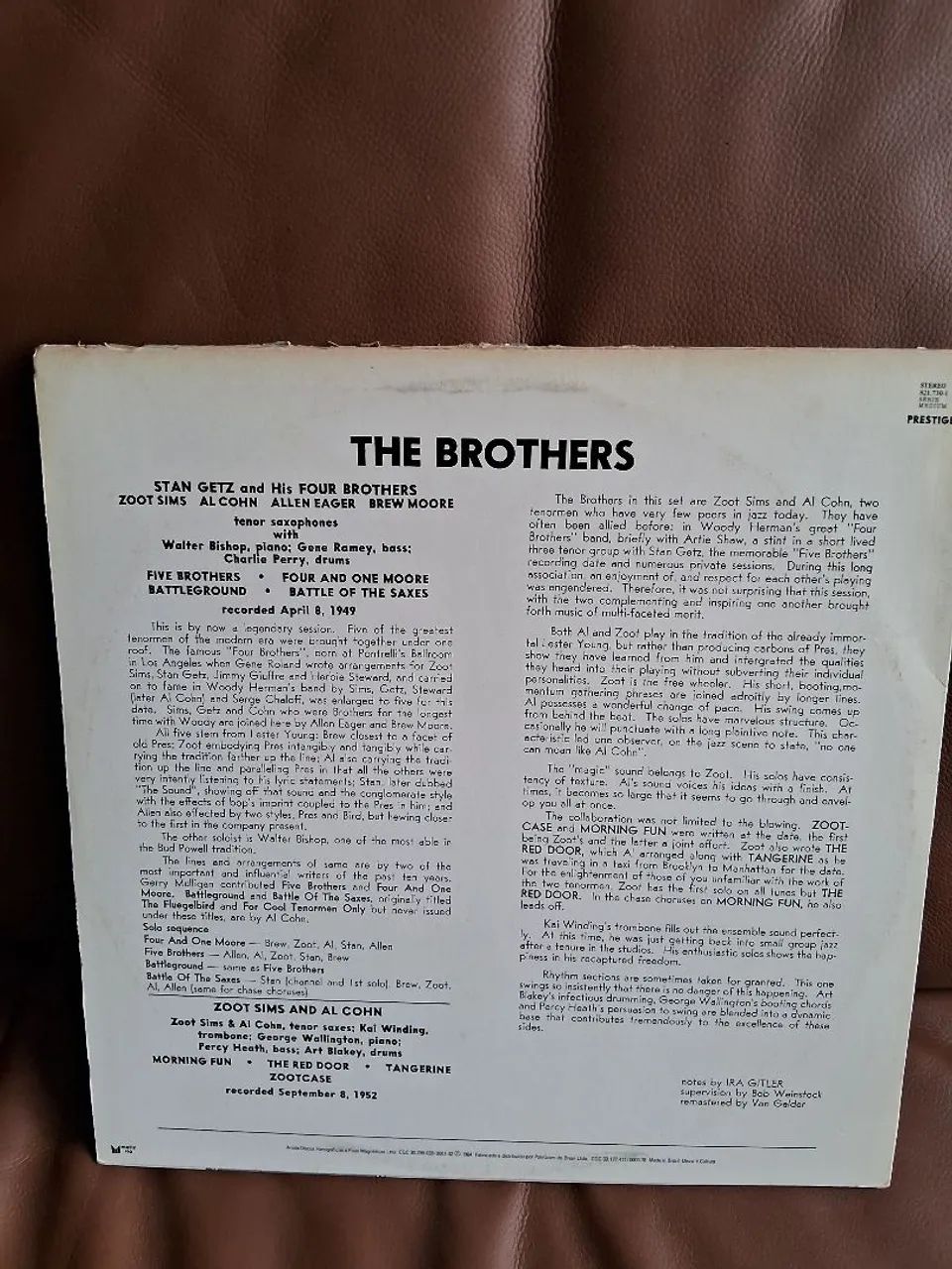 LP disco de vinil de jazz Stan Getz the brothers  - Foto 3