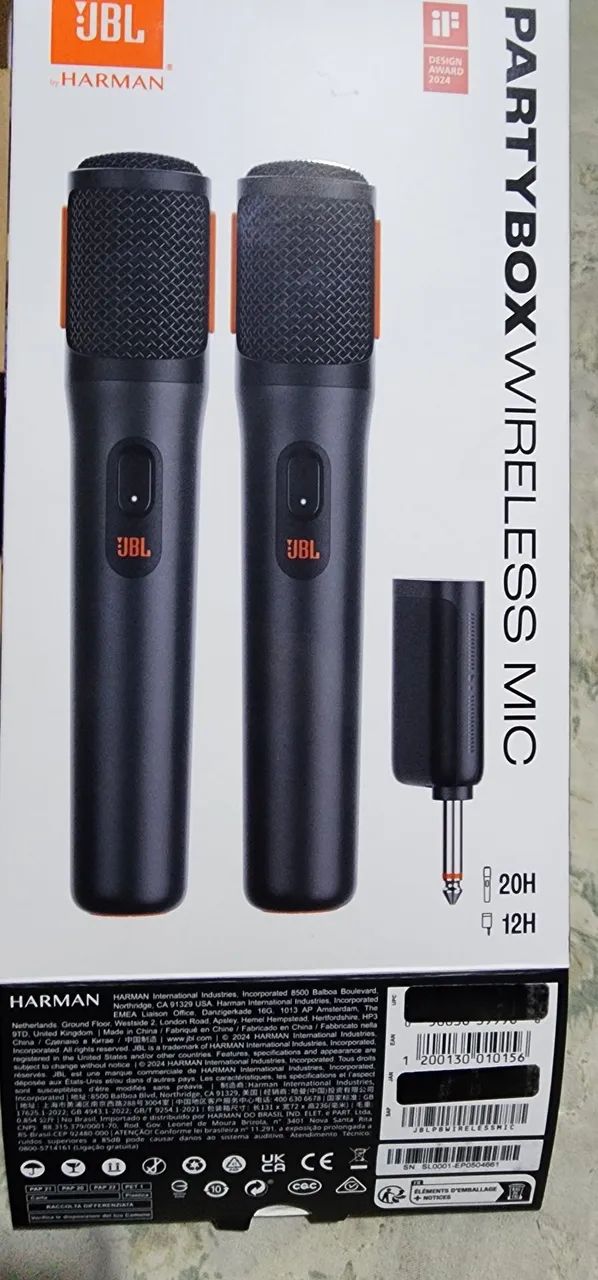 Microfone sem fio JBL PartyBox 64297489908355121