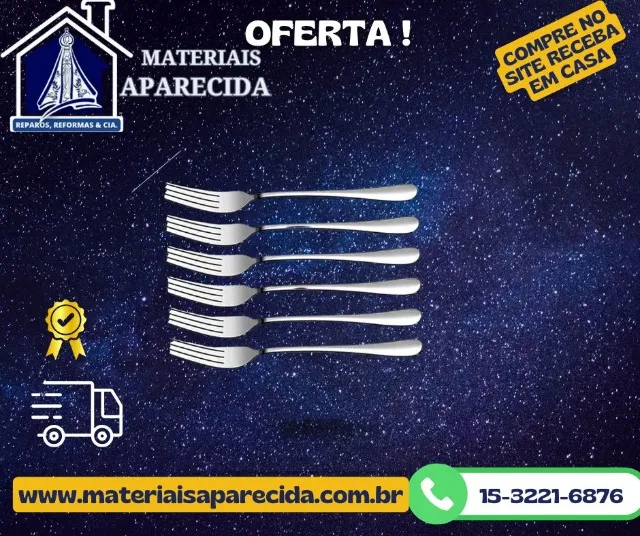 Garfo de Mesa Inox 6pc ID-0375K