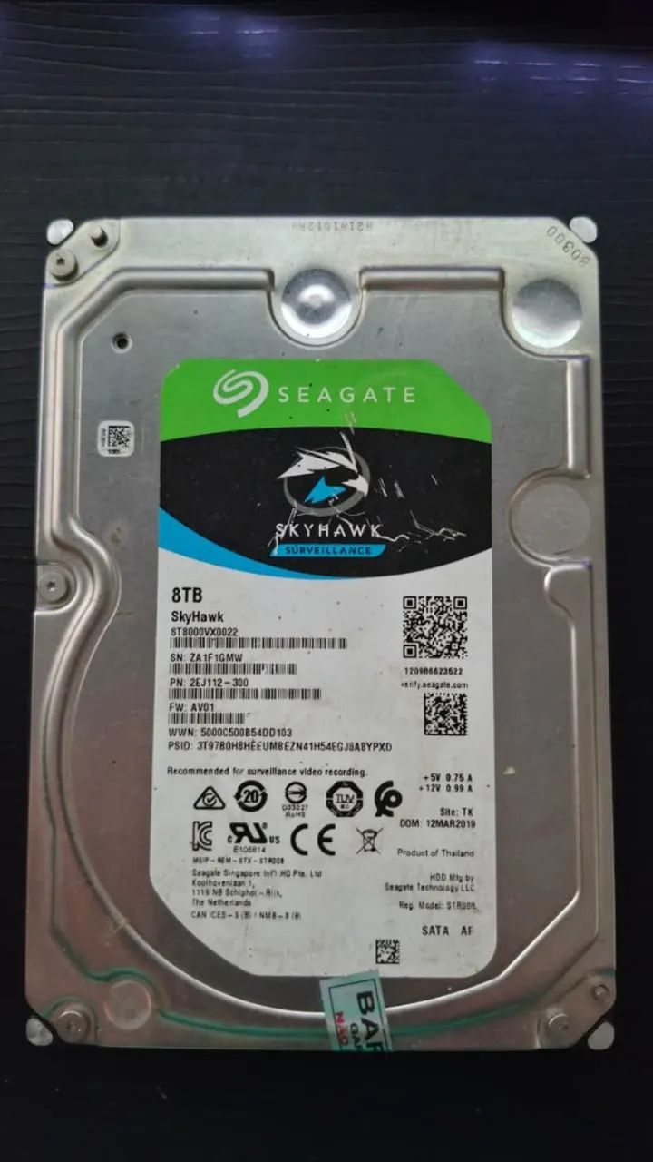 HD 8TB Seagate SkyHawk 7200rpm