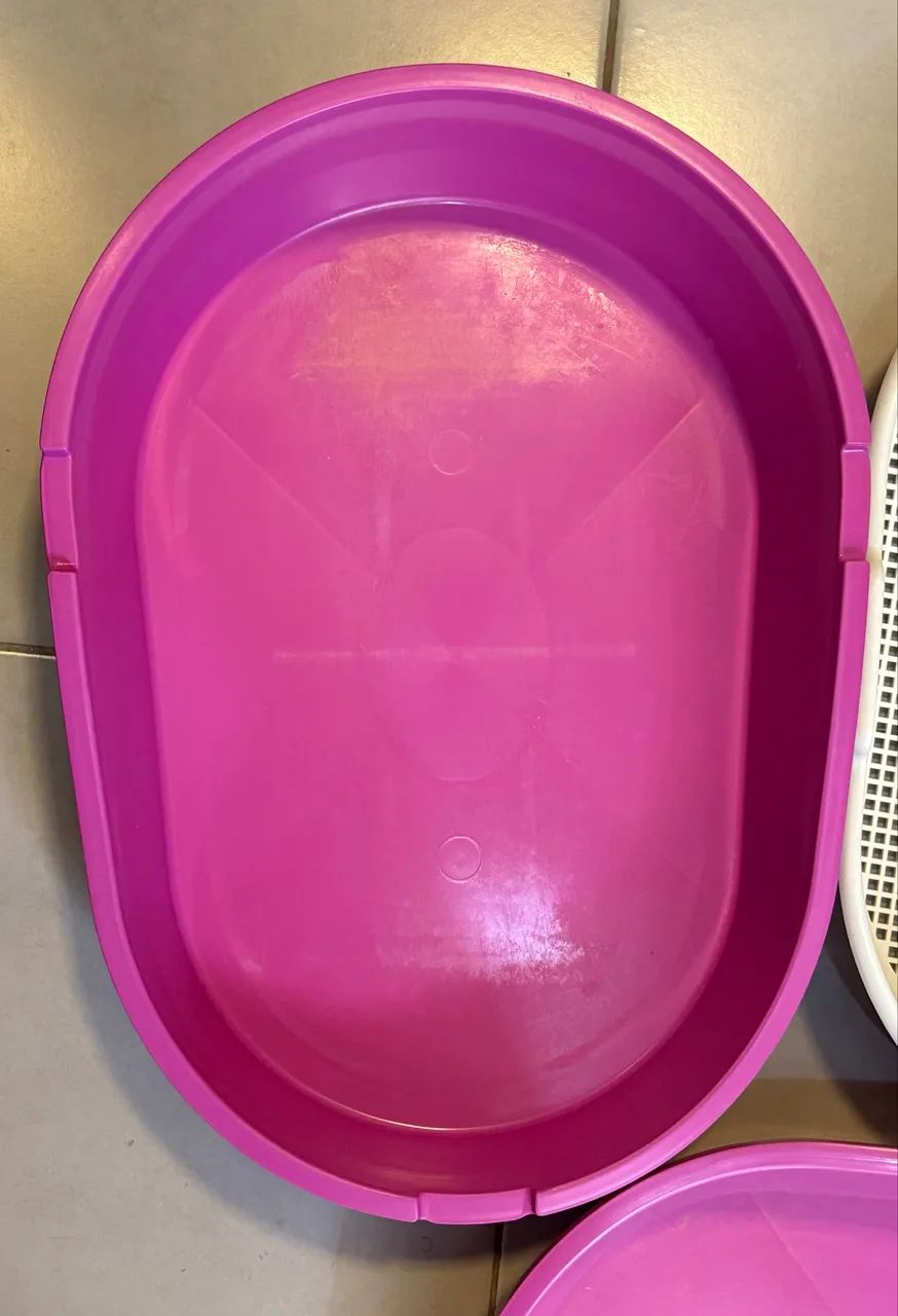 Caixa de areia banheiro Furacão Pet Furba na cor rosa para Gatos- USADO - Foto 4
