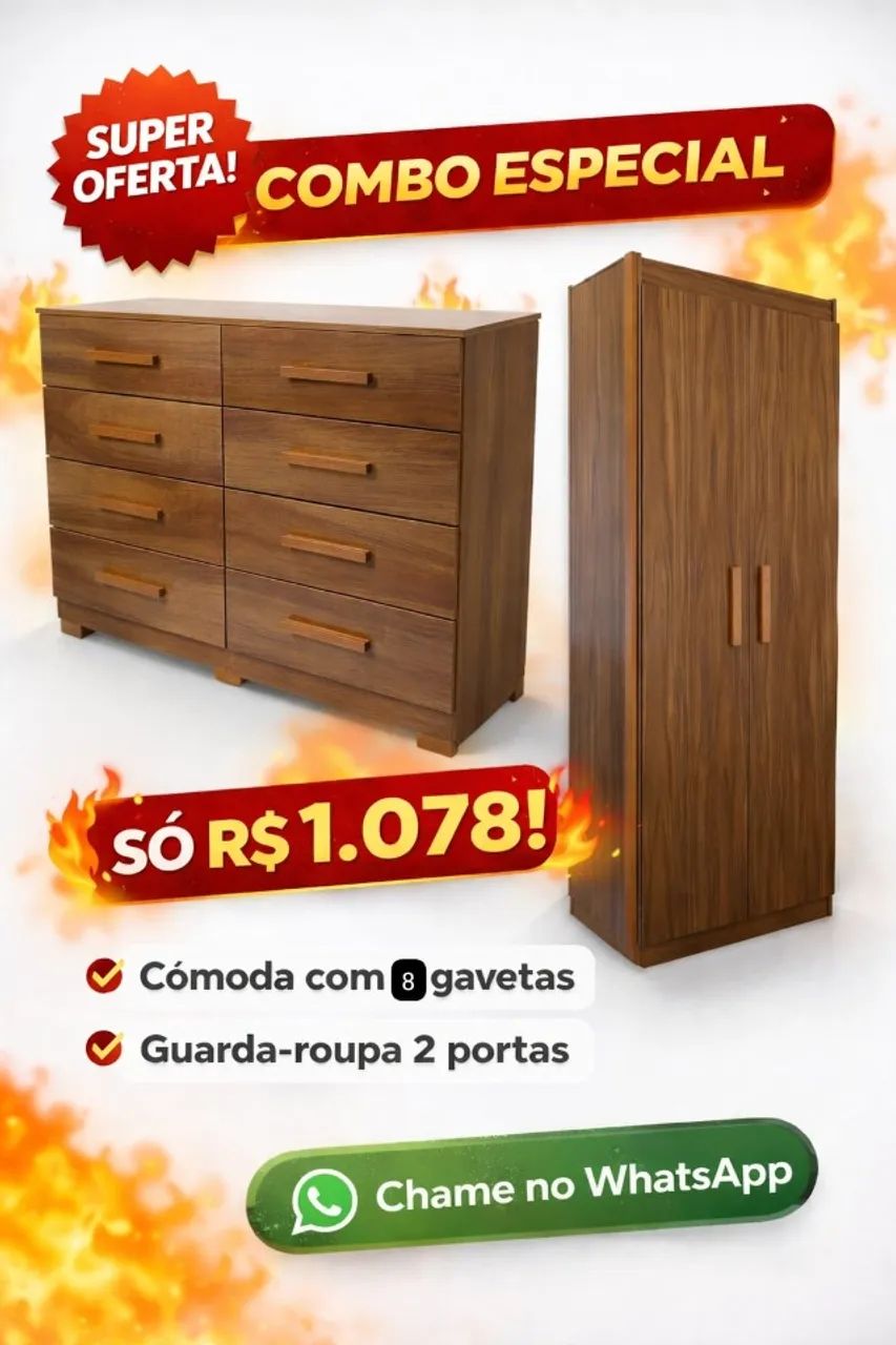 Kit Combo Cômoda + Multiuso Novos - Entrega Grátis  - Foto 3