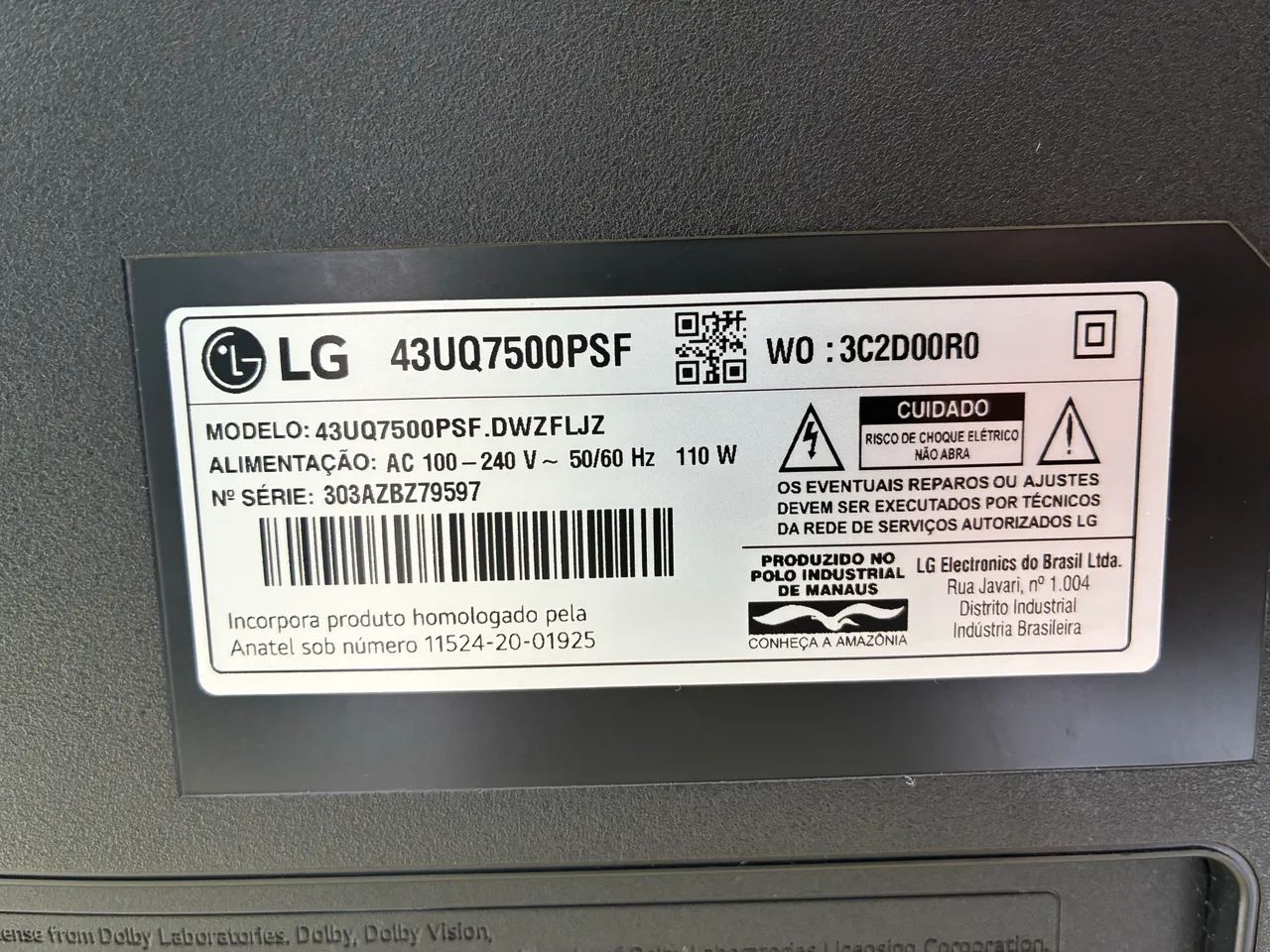 TV LG 43? com tela danificada  - Foto 4