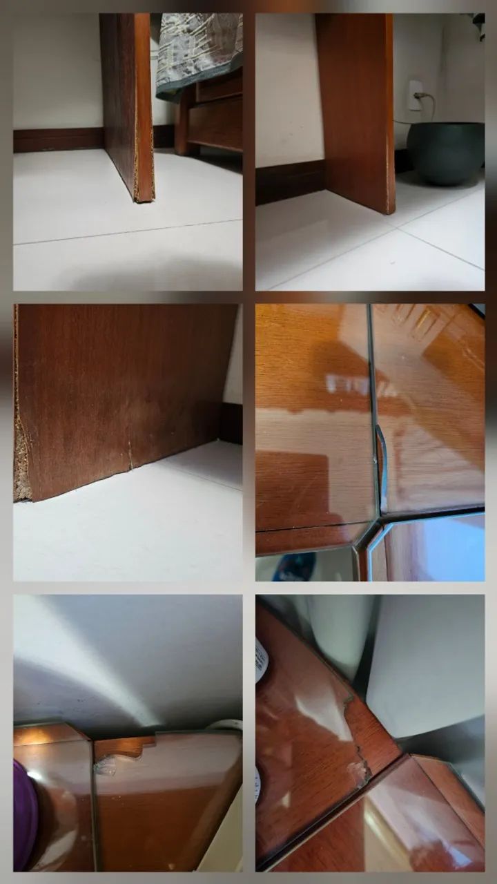 Mesa de escritório com tampo de vidro - Foto 5