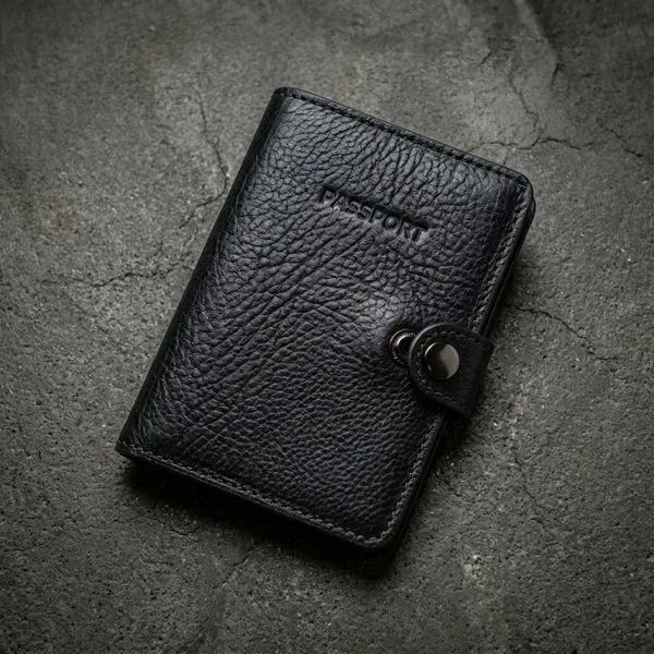 Capa de couro para passaporte