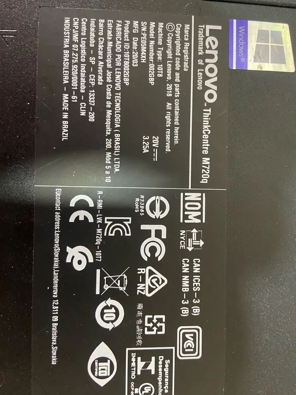 Mini Computador Lenovo Thinkcentre M720q  - Foto 2
