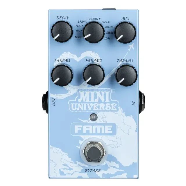 Pedal de Reverb M-vave Mini Universe 9 Efeitos - Instrumentos