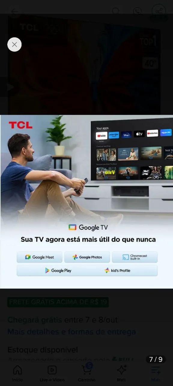 Smart TV 40 polegadas TCL - Foto 4