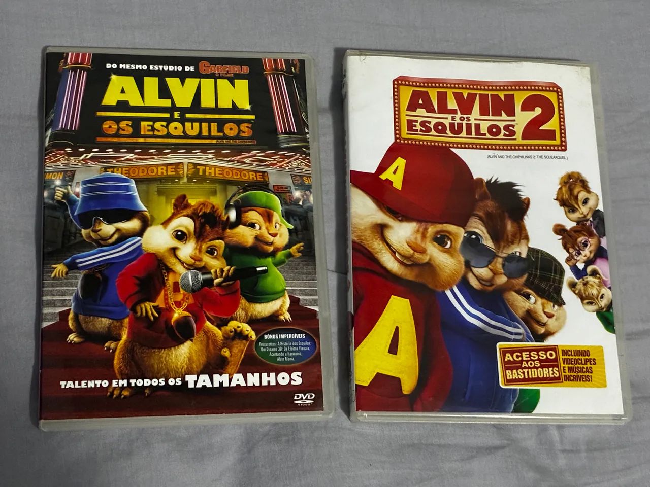 DVDs Alvin e os Esquilos 1 e 2
