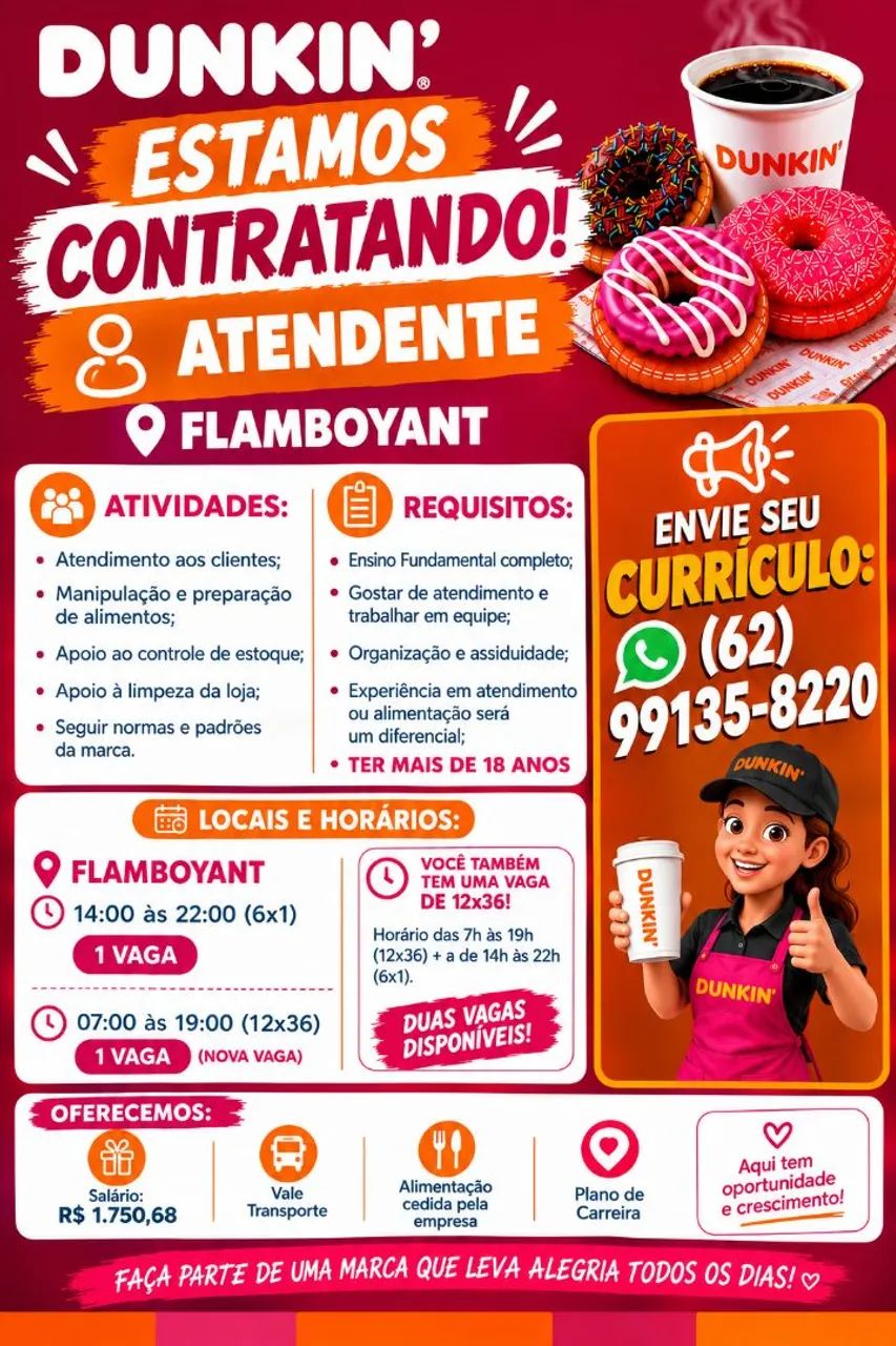Vaga atendente 