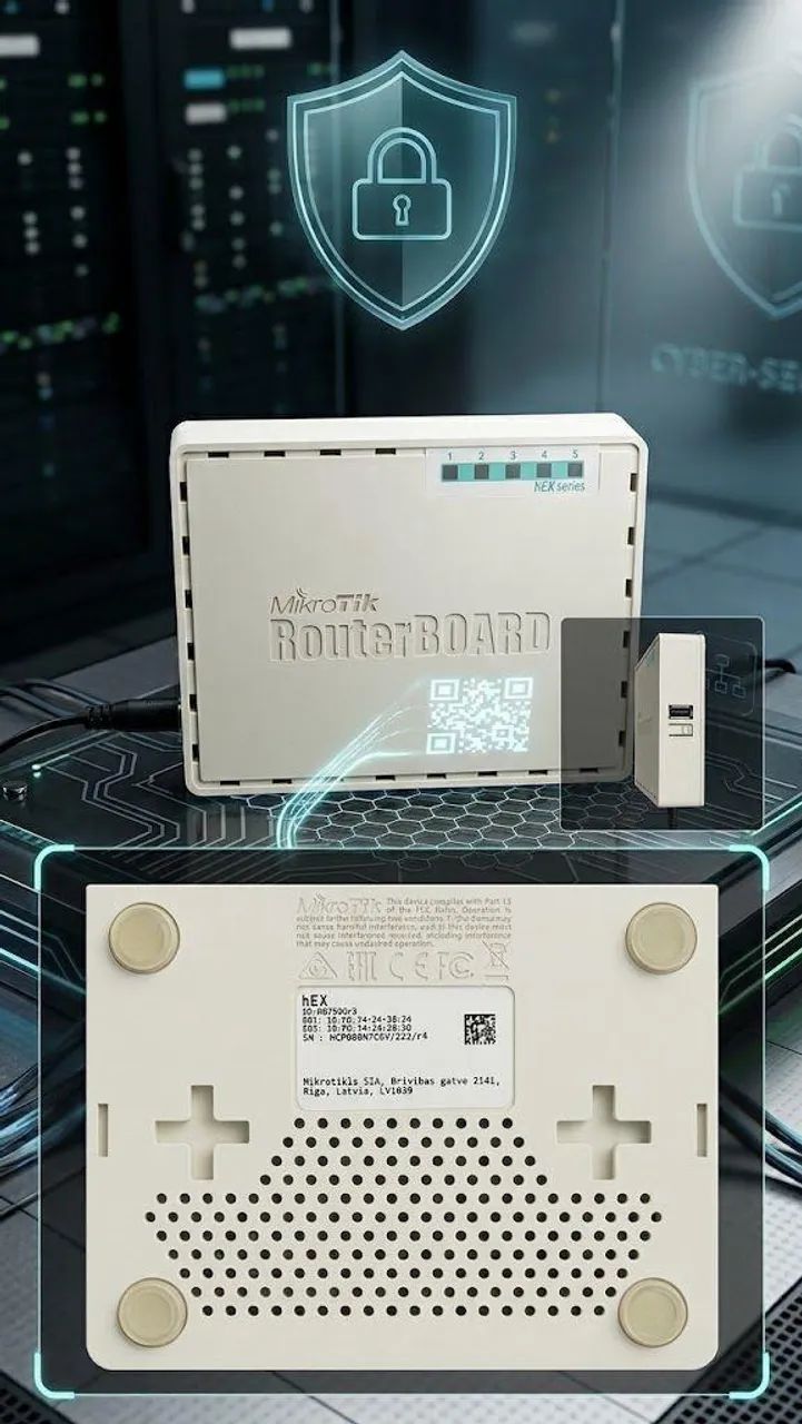 Roteador MikroTik hEX RB750Gr3 - Foto 2