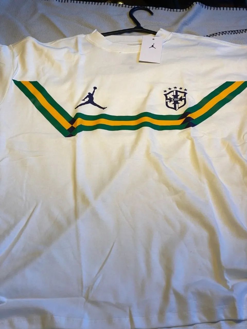 camisa oversized jordan cbf branca g