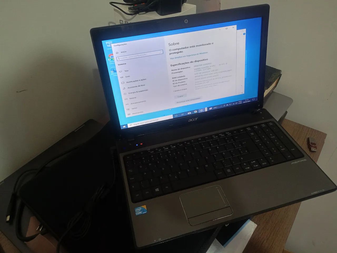 Notebook Acer i5 4 GB RAM HD 500 carcaça com detalhes - Foto 4