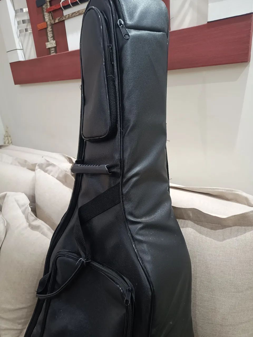 Capa para Violão (Soft Case) Preta! Em Couro... - Foto 3
