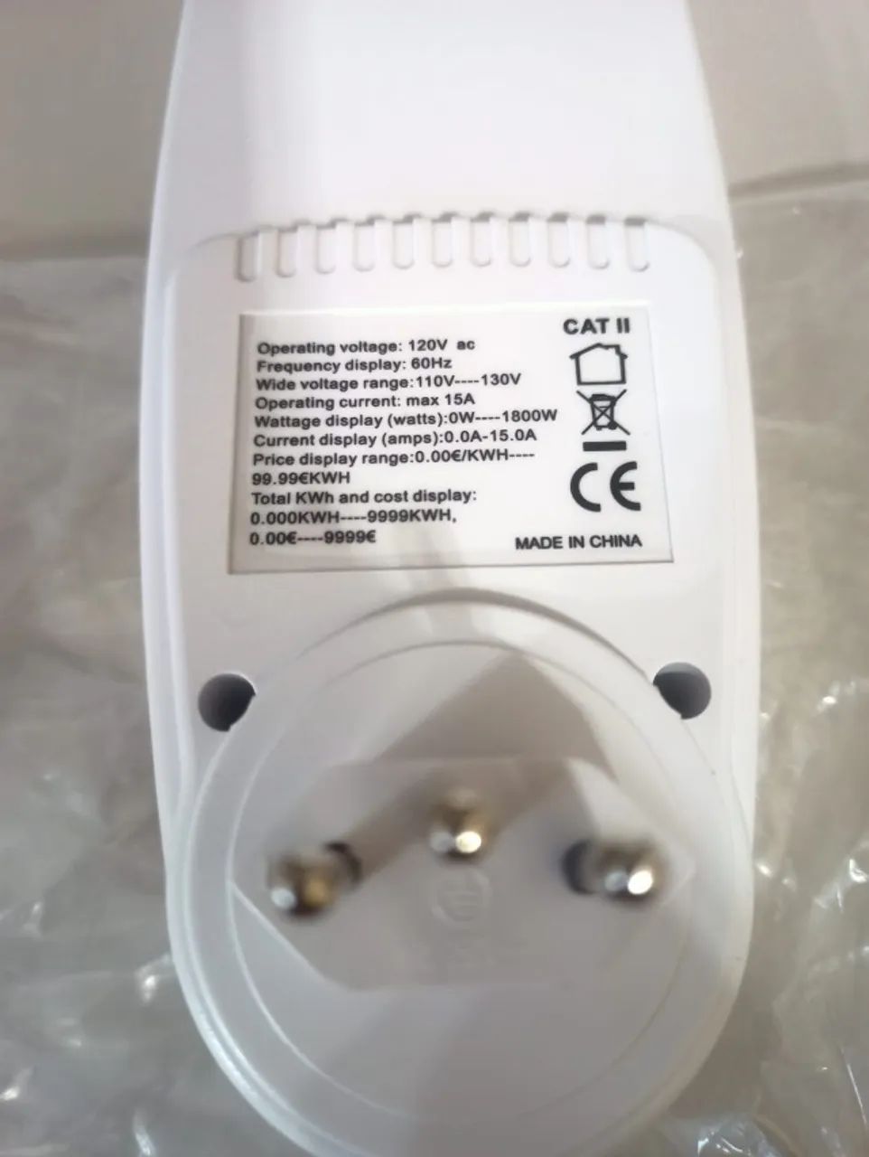 Wattímetro Digital Sinotimer - 127v / 15A / 1800W - Foto 2