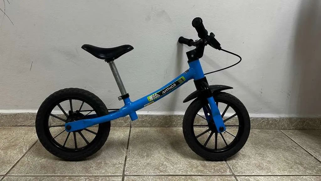 Bicicleta de Equilíbrio Nathor aro 12 azul - Foto 2